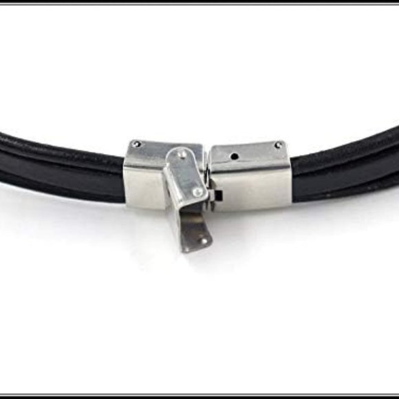 Stainless Steel Leather and Beaded Hamsa/Hand of Fatima Evil Eye NWT - Picture 6 of 6